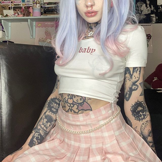 Pink plaid high waist skirt PL20014