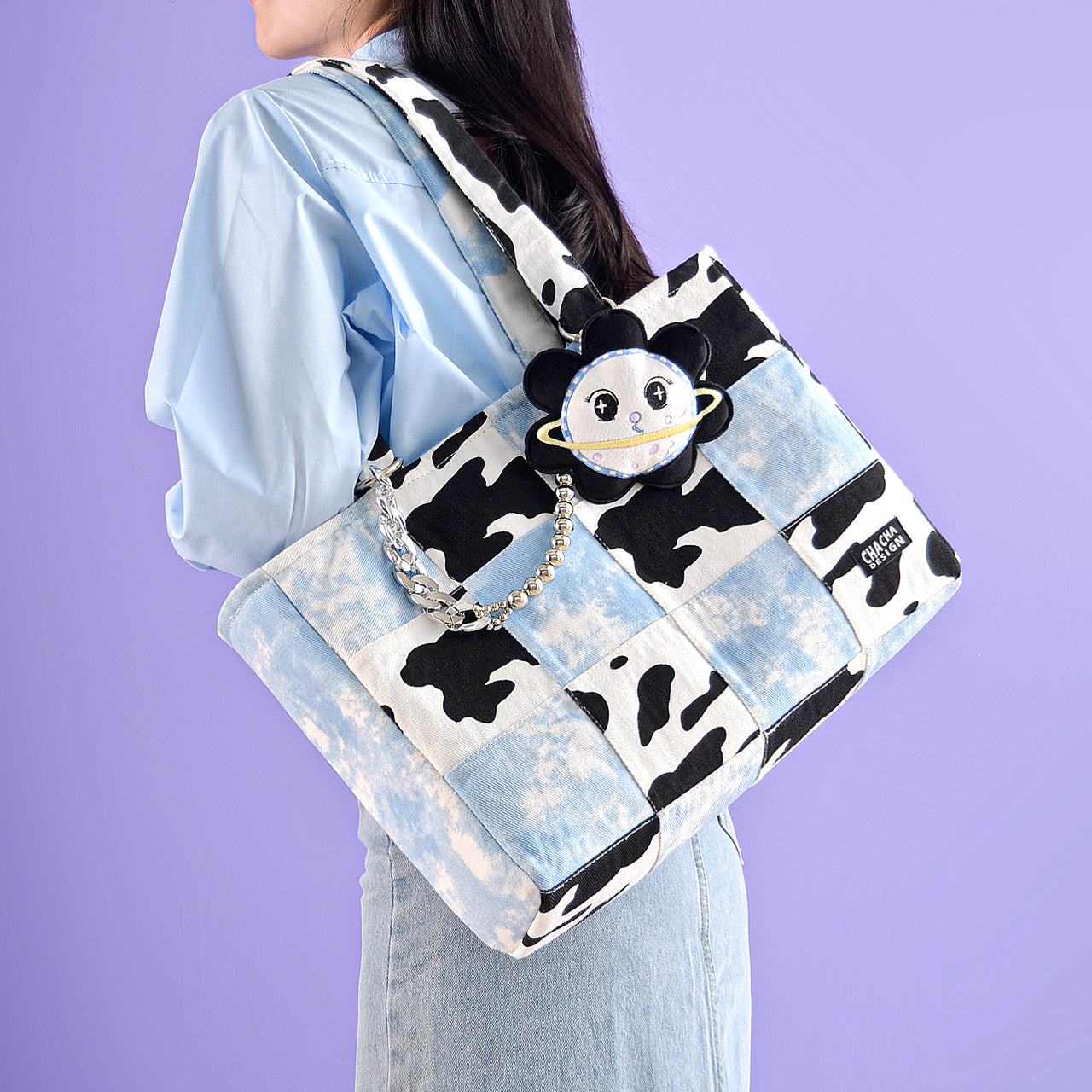 light blue shoulder bag PL50665