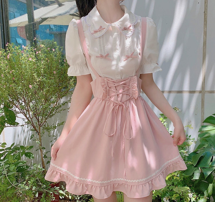 Pastel pink girl suit PL51854