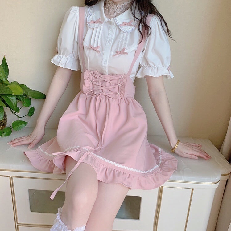 Pastel pink girl suit PL51854