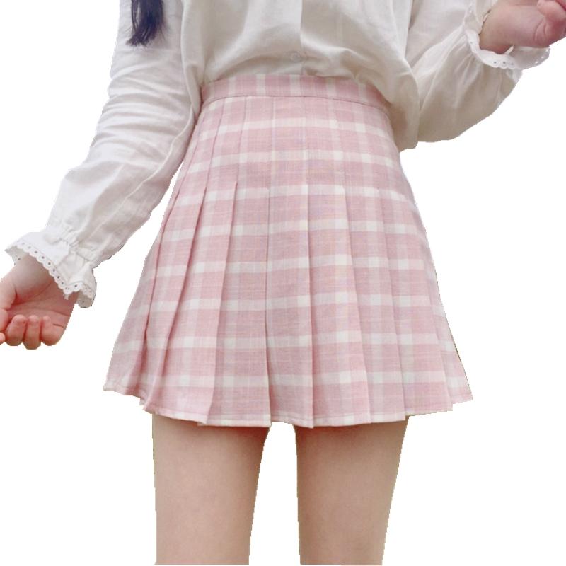 Lolita high waist plaid skirt PL20510