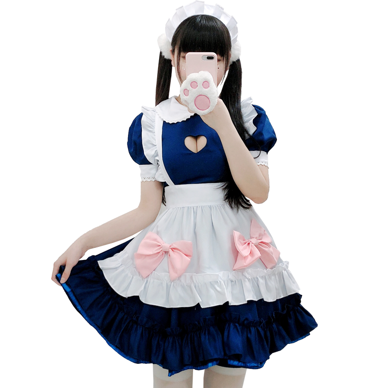 cosplay blue maid dress PL52363