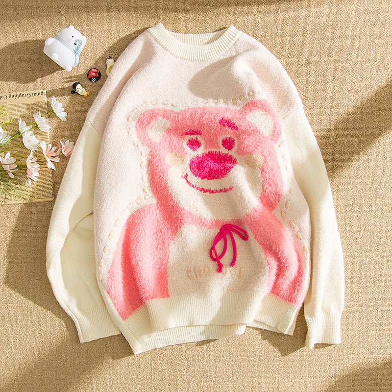 Cute Strawberry Bear Sweater PL52803