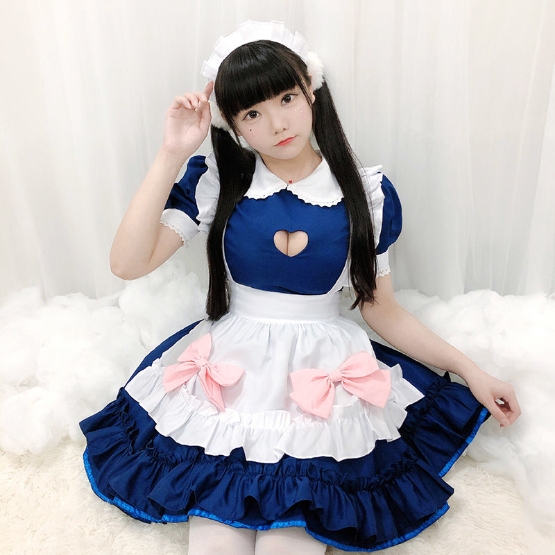 cosplay blue maid dress PL52363