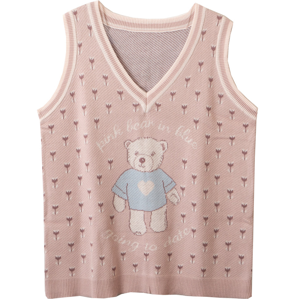 Pink Knit Vest PL52502