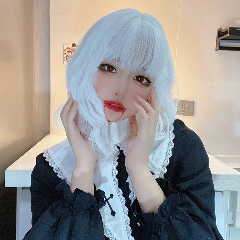 LOLITA White Short Curly Hair PL52604