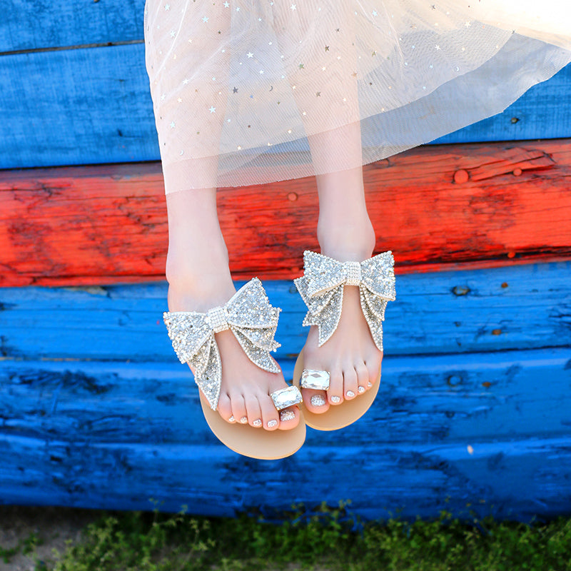 bow flat sandals PL52433