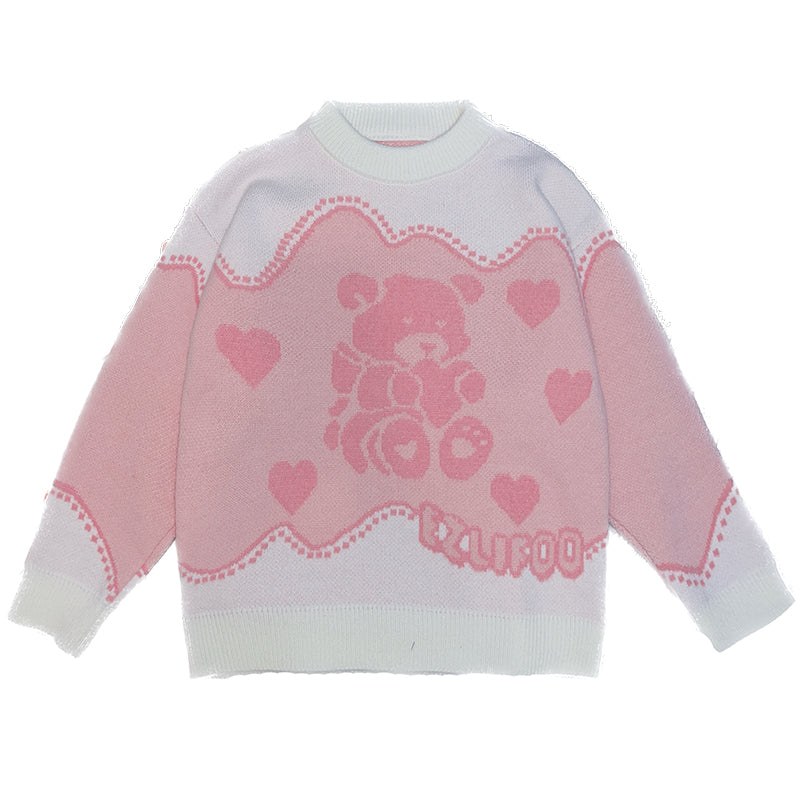 Harajuku bear print sweater PL52715
