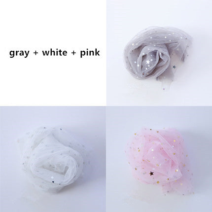 Star lace tulle socks(3 pairs)  PL20092