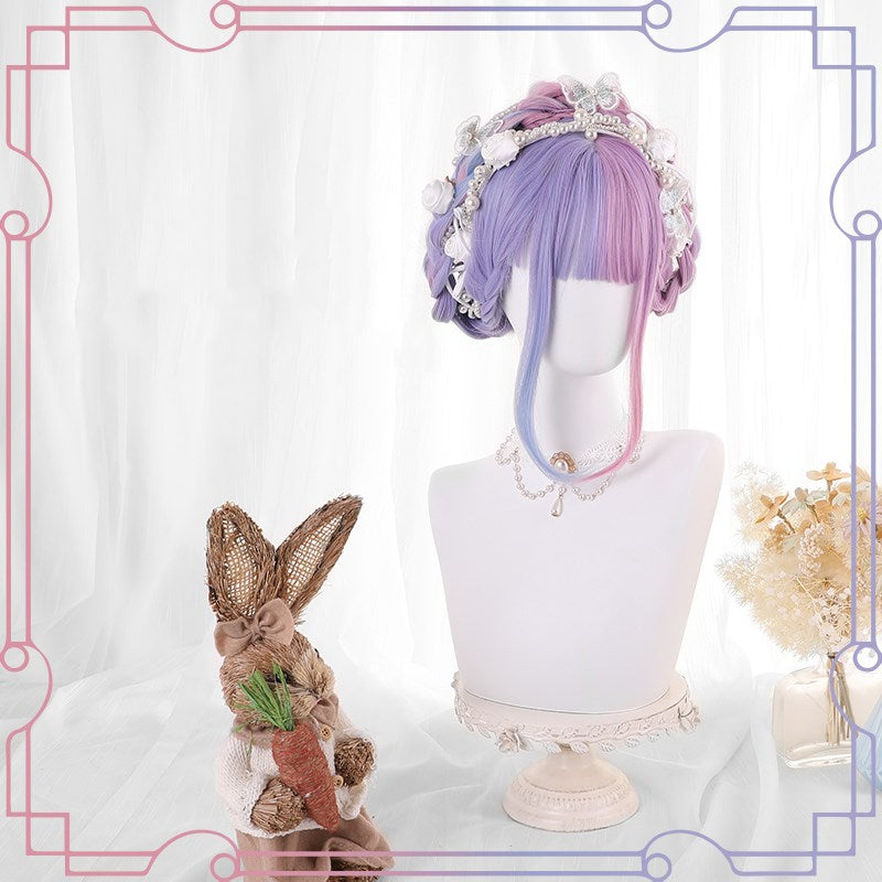 “Purple& Blue Love”Long Curly Wig PL51804