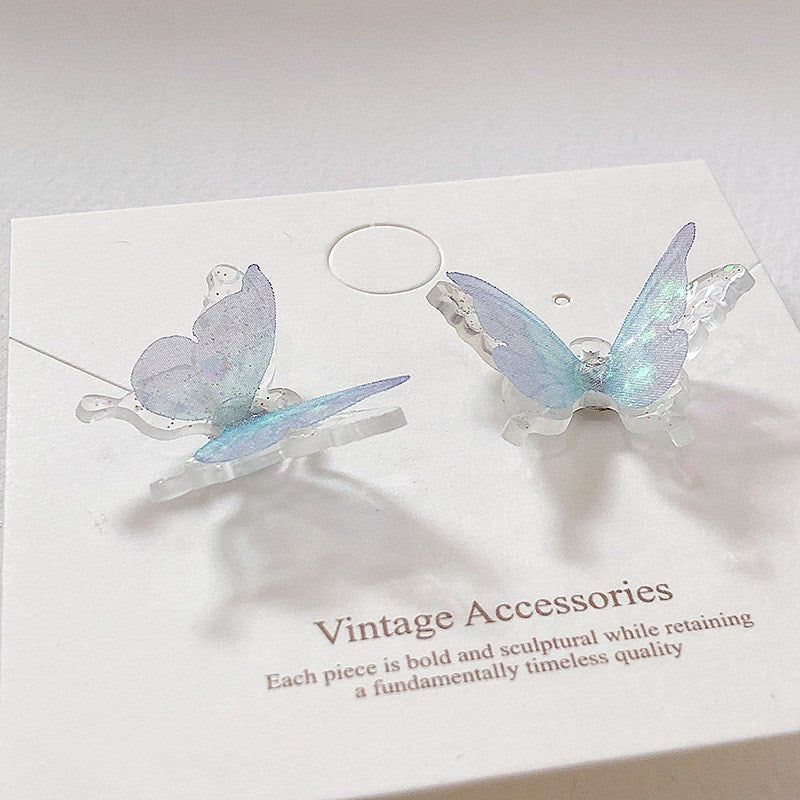 Blue butterfly earrings PL51075