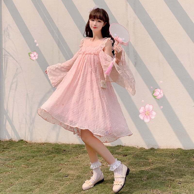 Pink embroidery dress PL50287