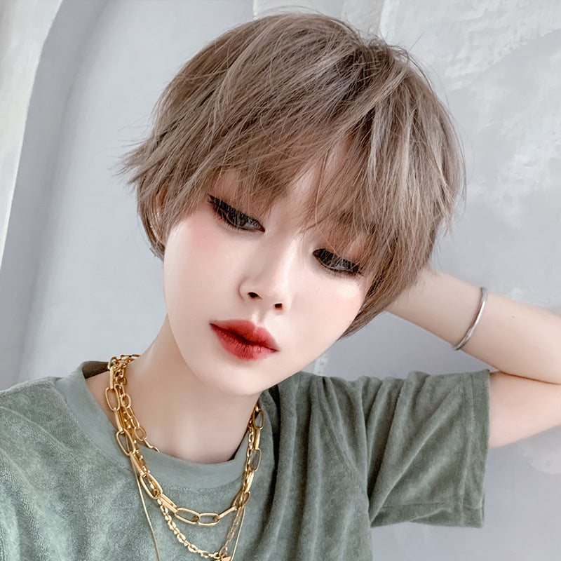 Honey Tea Linen Short Hair Wig PL52580