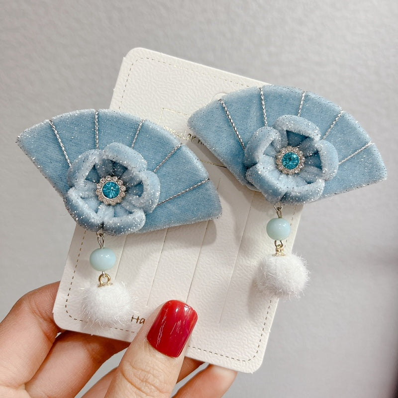 blue bow hair accessory PL52247