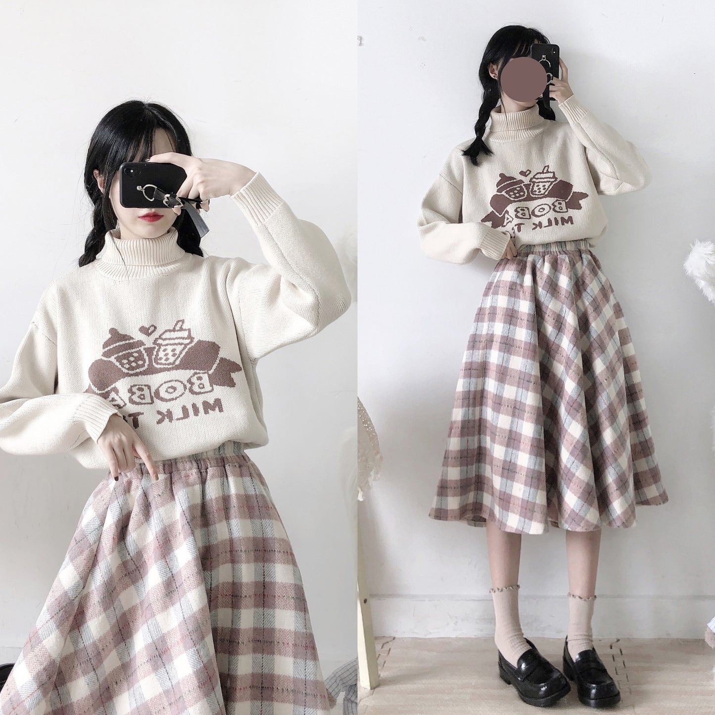 Harajuku plus velvet all-match skirt PL50826