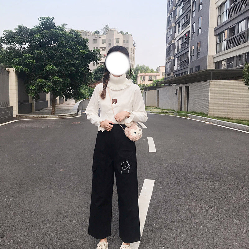 Bear embroidered sweater PL21220