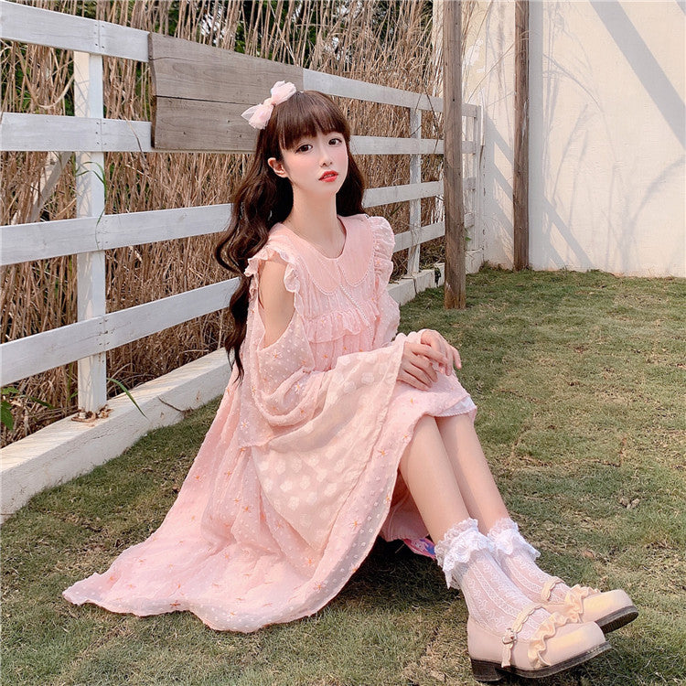Pink embroidery dress PL50287