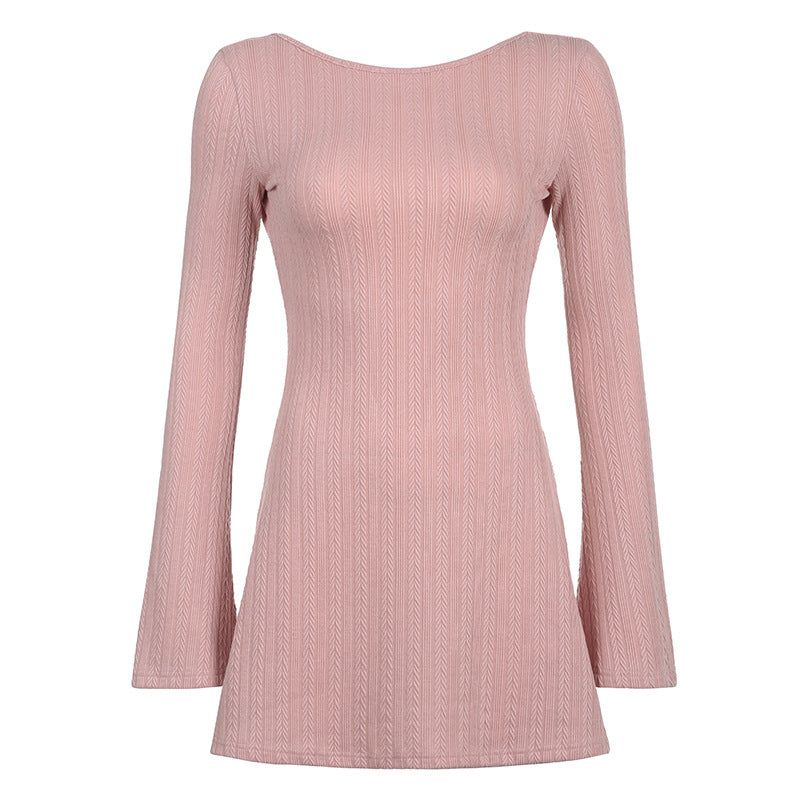 Pink Knit Dress P1046