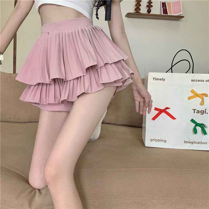 solid color pleated skirt PL52648
