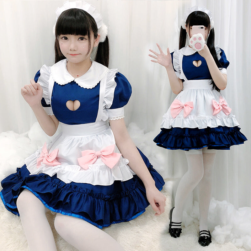 cosplay blue maid dress PL52363