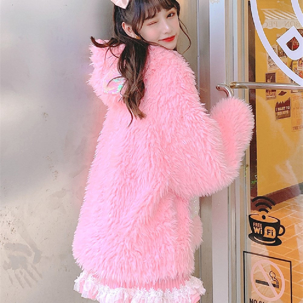Cute plush coat PL50965