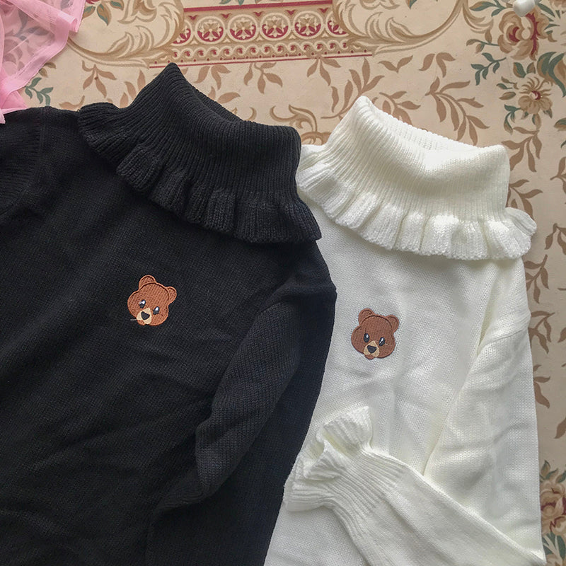 Bear embroidered sweater PL21220