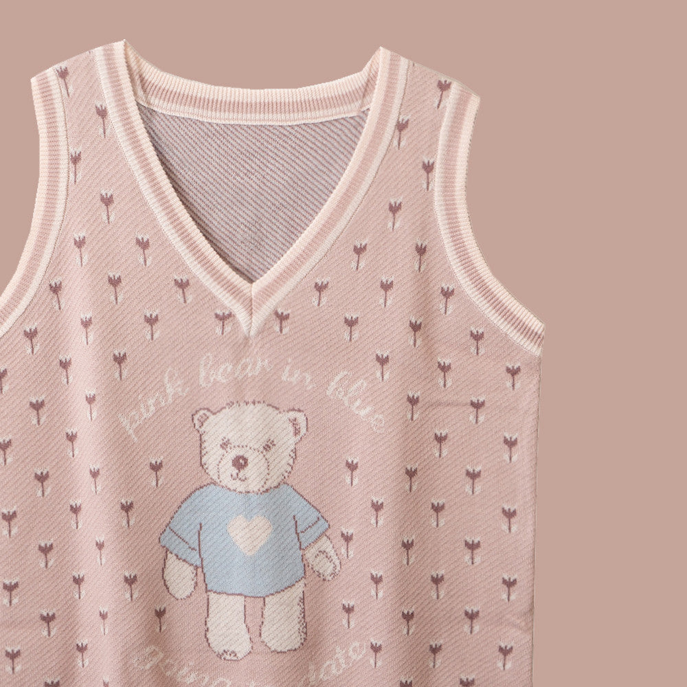 Pink Knit Vest PL52502