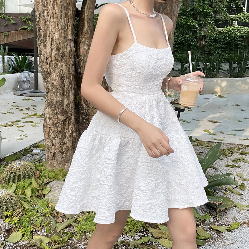 White High Waist Slip Dress PL52390