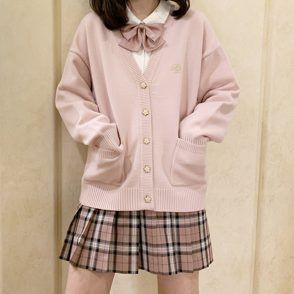 Cute star button knitted sweater PL52396