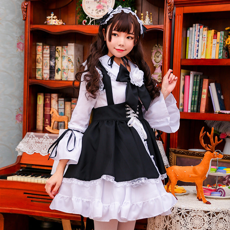 cosplay black and white maid suit PL52362