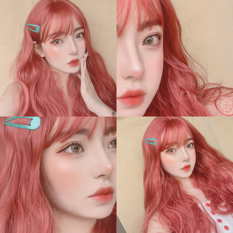 Orange red noodle roll wig PL20658