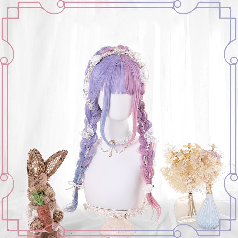 “Purple& Blue Love”Long Curly Wig PL51804