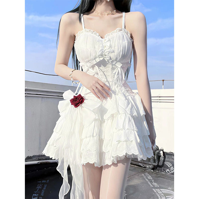 White Slip Dress PL52602