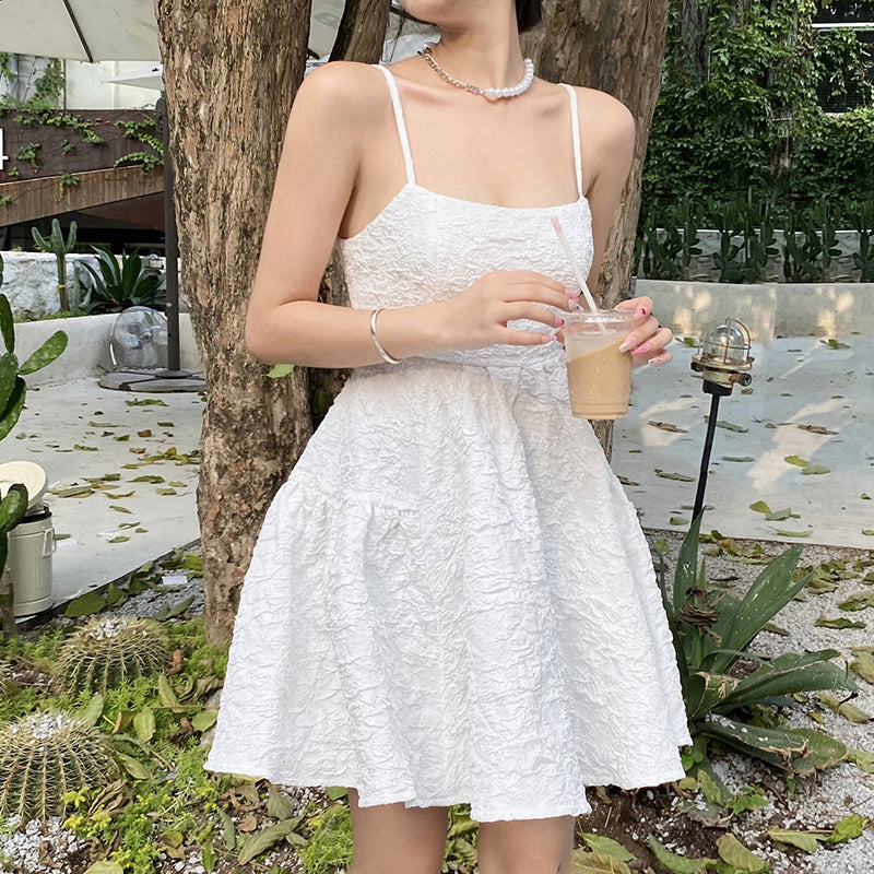 White High Waist Slip Dress PL52390