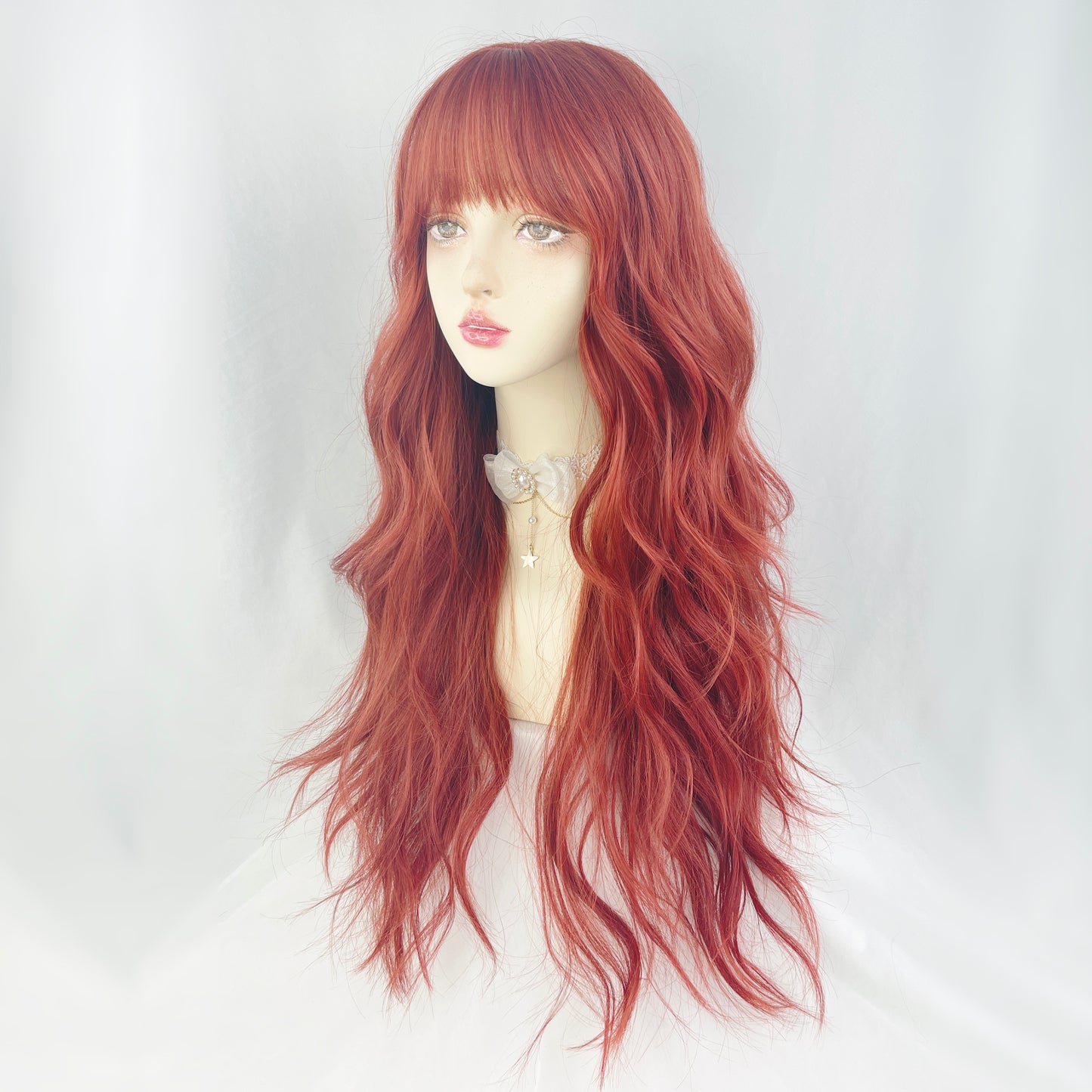 RED LONG CURLY HAIR PL52623