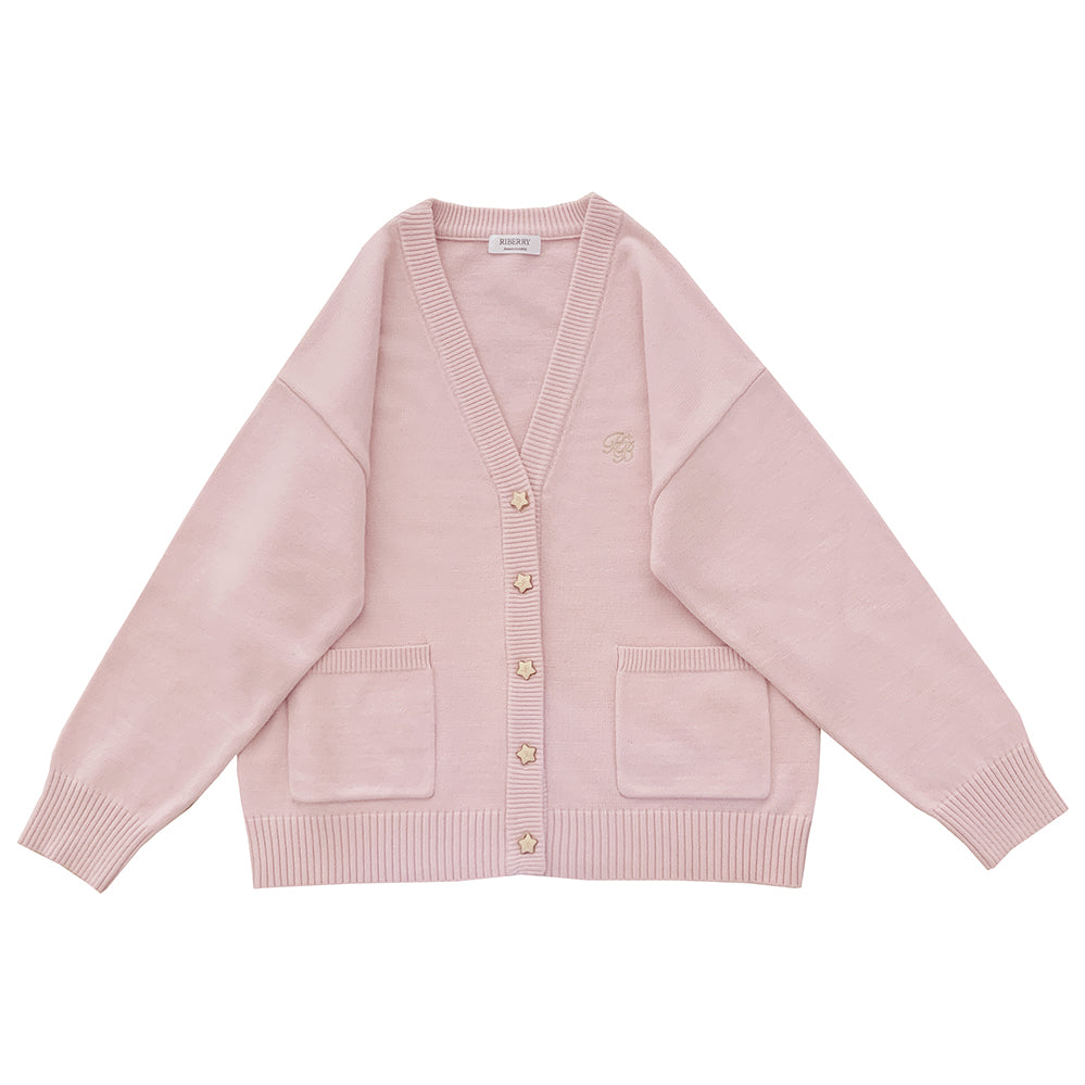Cute star button knitted sweater PL52396
