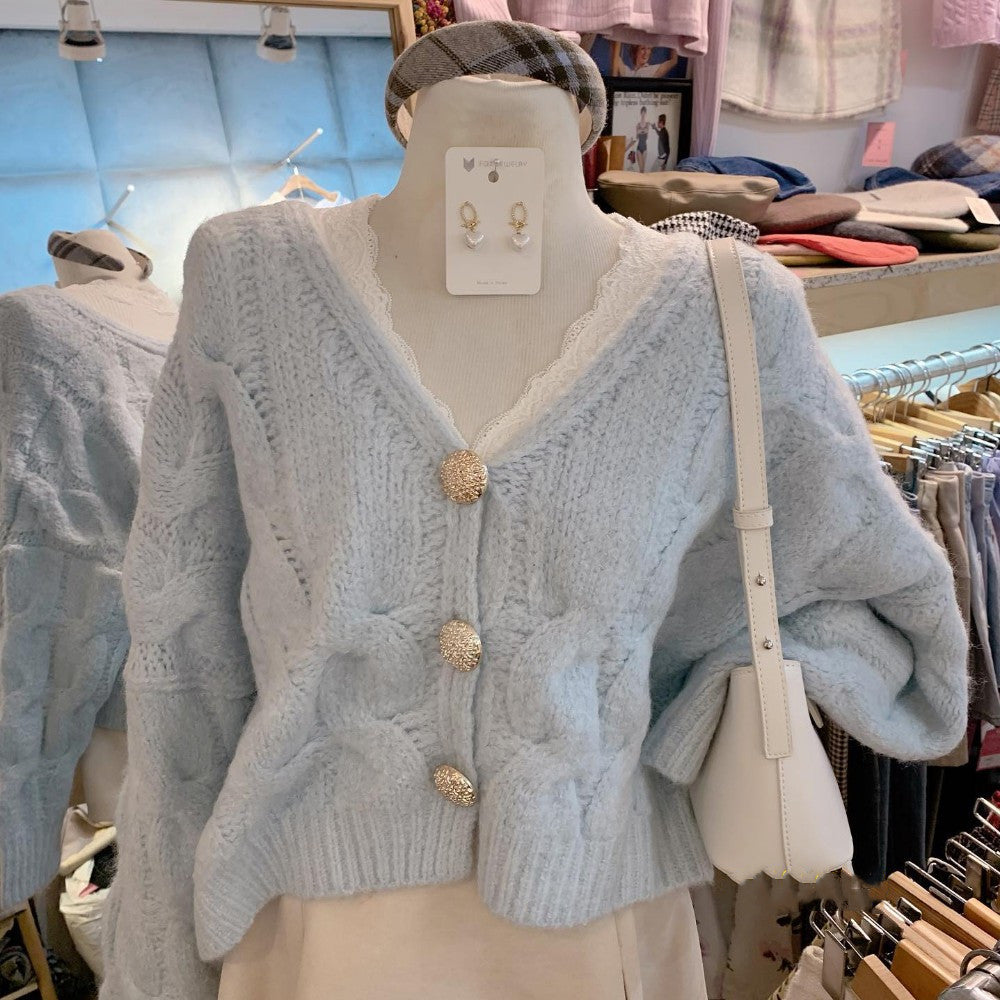 Blue V-Neck Sweater PL52681