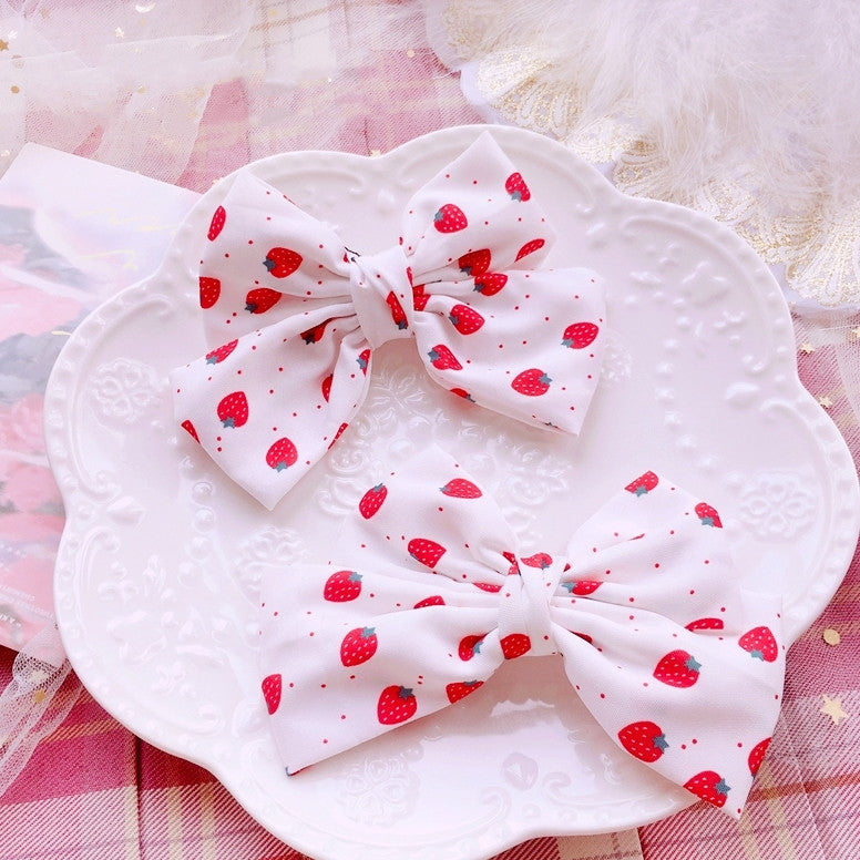 Strawberry Bow Hair Clip (2 pair) PL52566