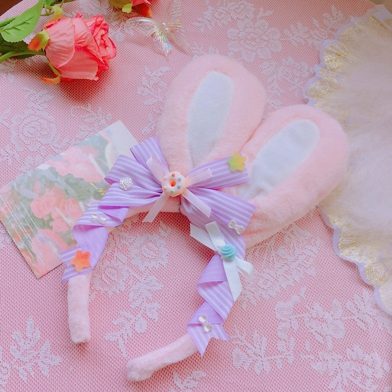 Cute plush bunny ears headband PL52562