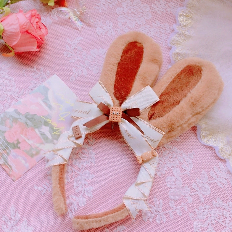 Cute plush bunny ears headband PL52562