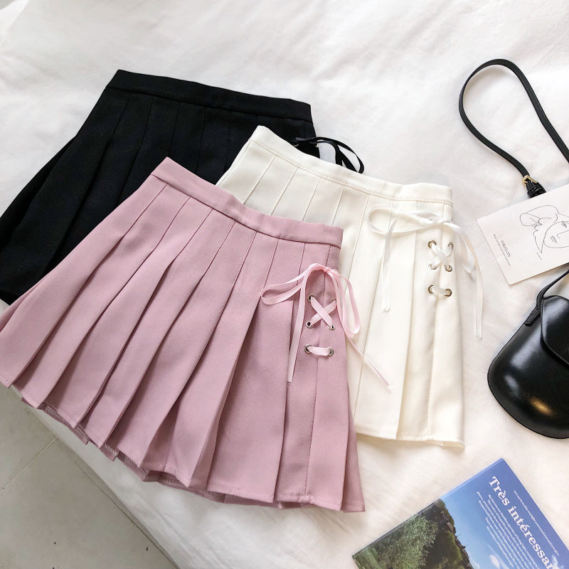 Cross strap high waist skirt PL20073