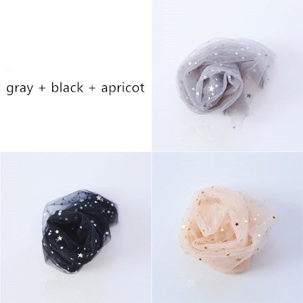 Star lace tulle socks(3 pairs)  PL20092