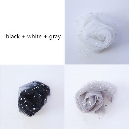 Star lace tulle socks(3 pairs)  PL20092