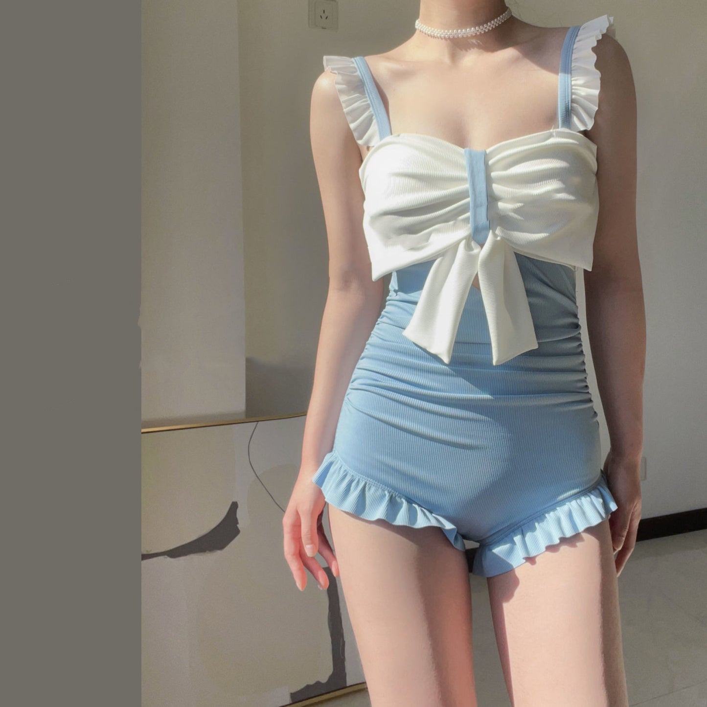 Blue One Piece Swimsuit PL52340