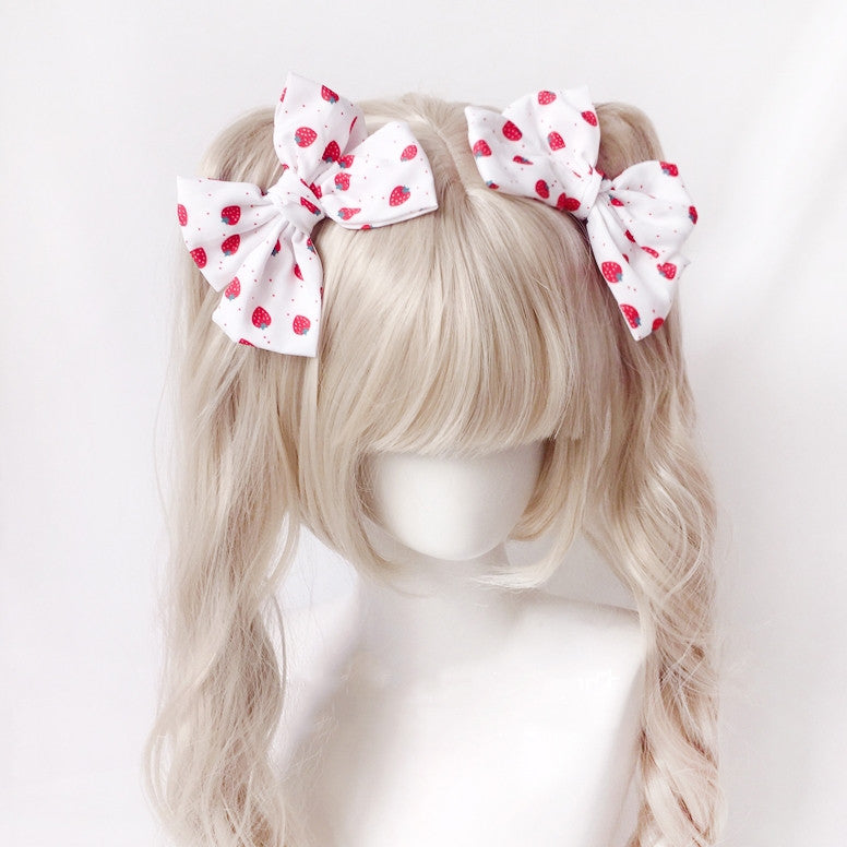 Strawberry Bow Hair Clip (2 pair) PL52566