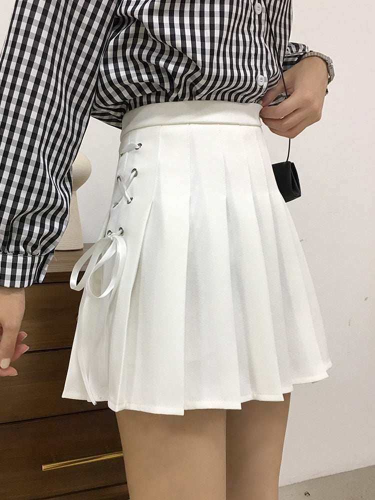 Cross strap high waist skirt PL20073