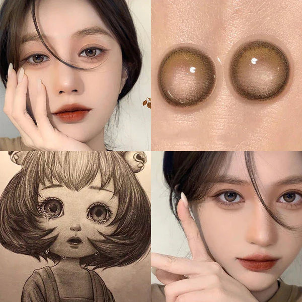 BLACK CONTACT LENSES (TWO PIECES) PL52451