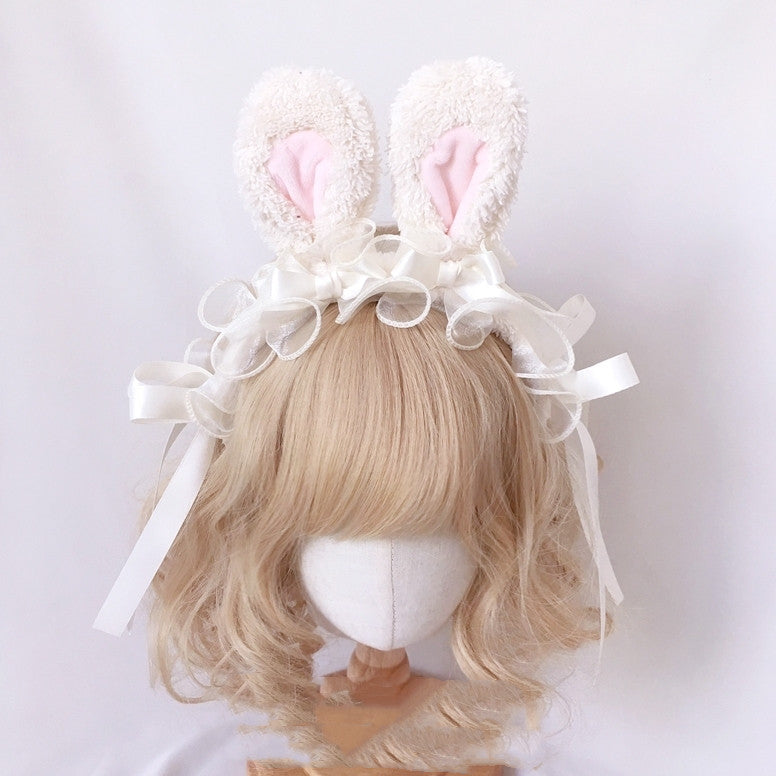Cute bow bunny ear headband PL52559