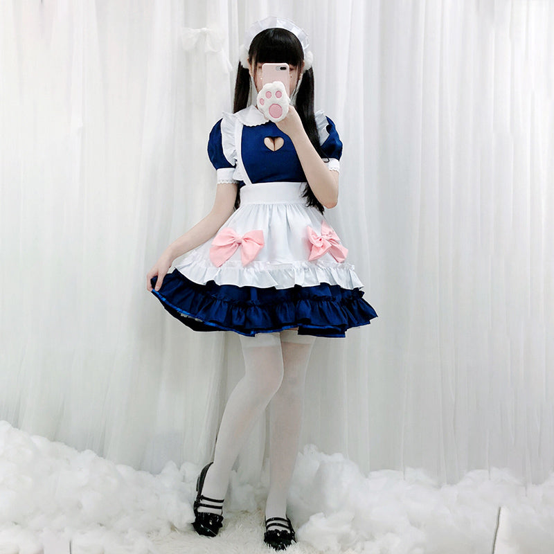 cosplay blue maid dress PL52363
