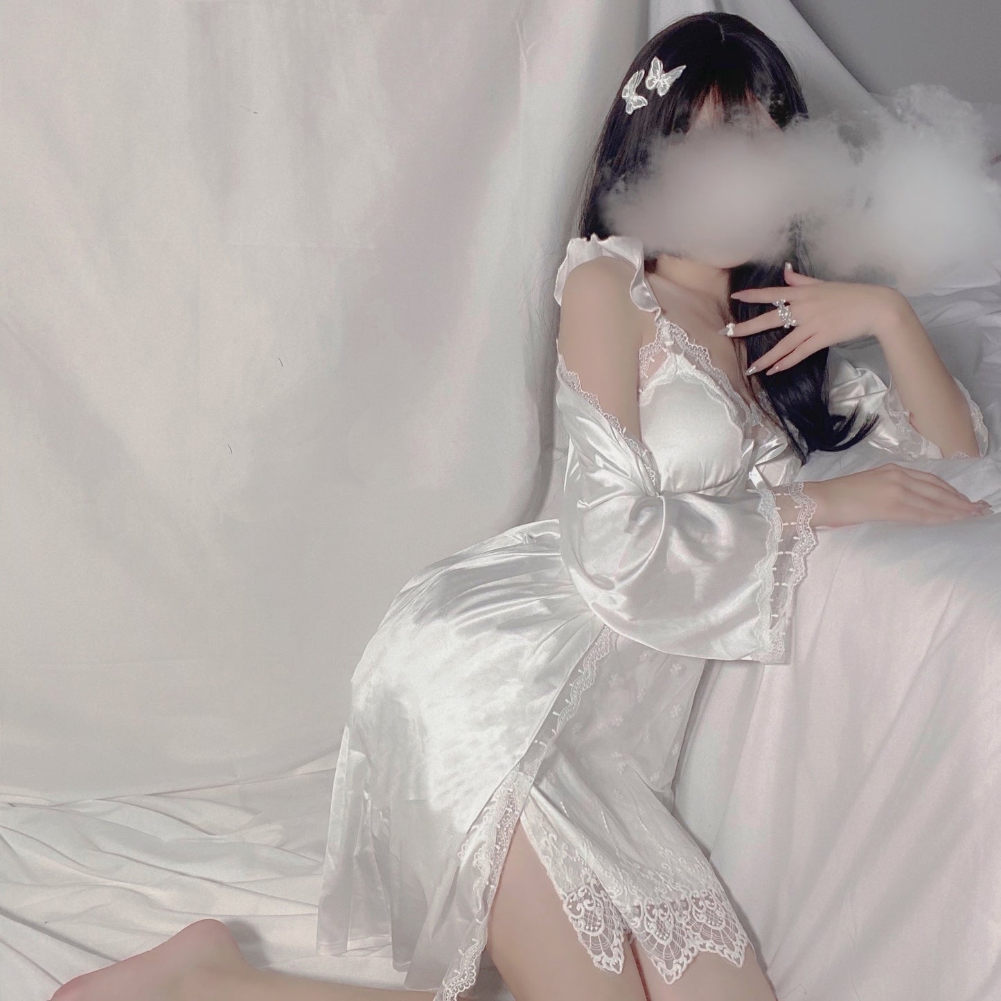 White night skirt PL51125